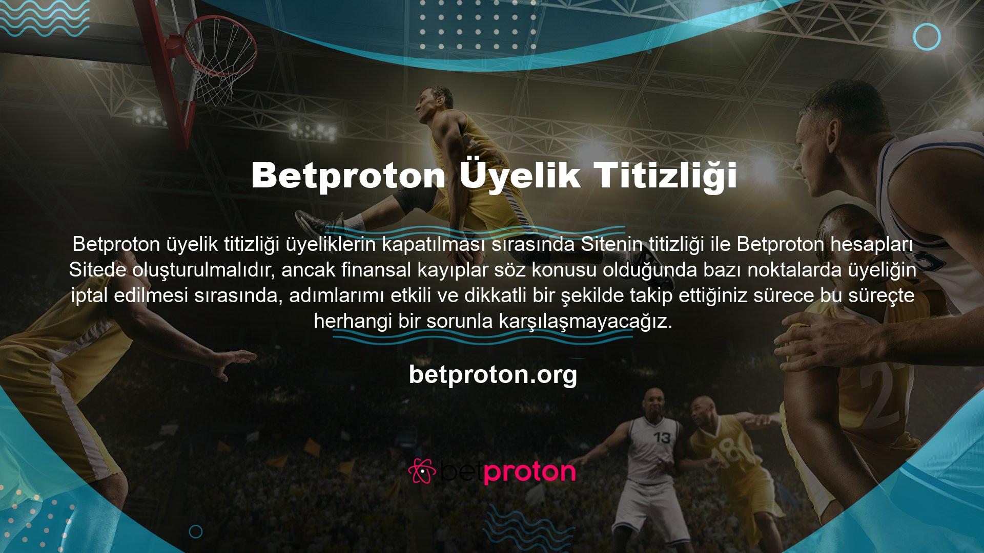 Hesabınızı kendi kişisel hesabınıza aktararak biriken bakiyeyi aktarmanız gerekiyorsa, önce çok finansal olarak şeffaflık için üyeliğinizi iptal etmek için Betproton bahis sayfası önce çok finansal açıdan şeffaflık olarak iptal edilir ve bunun yanı sıra, kendi hesabınızda bir bakiyeniz varsa, sitenin sitesinin hesabına dikkat etmek için önemli konulardan biridir